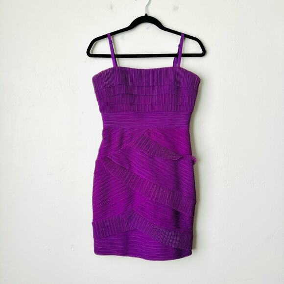BCBGMAXAZRIA Jorie Orchid Purple spaghetti or Strapless Dress woman’s 10 - Picture 1 of 11